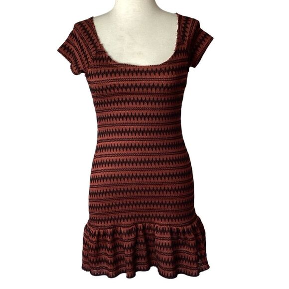 Free People Cozy Day Flounce Knit Mini Dress Women’s Small - Picture 2 of 9